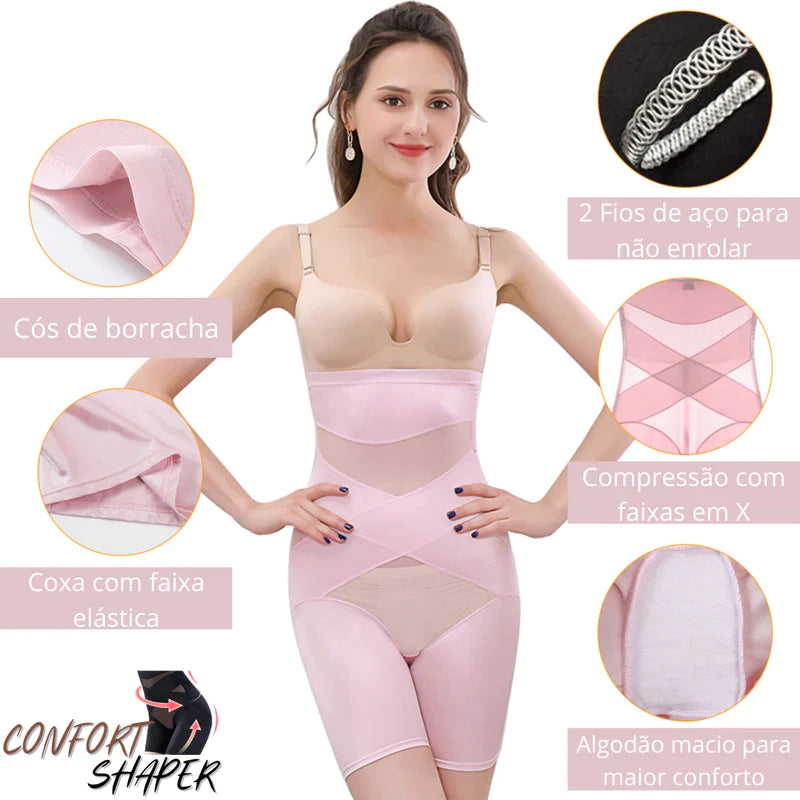 Super Cinta Short Magry Fit (Modeladora com Faixas de Alta Compressão)