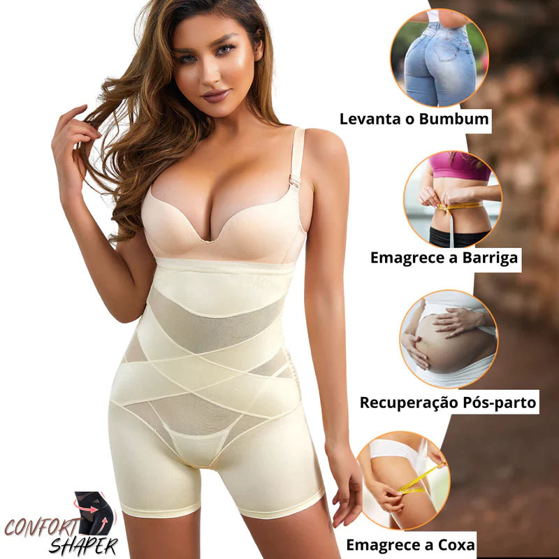 Super Cinta Short Magry Fit (Modeladora com Faixas de Alta Compressão)