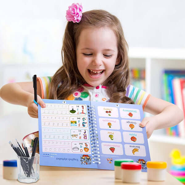 KIT com 4 Cadernos de Caligrafia Mágicos  + Brinde Exclusivo!!!