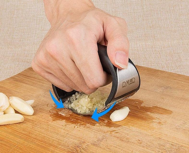 Triturador de alho manual para cozinha Picador de alho em aço inoxidável Cortador de alho Ferramentas para legumes Cozinha doméstica Acessórios de cozinha - Dia dia de Mulher